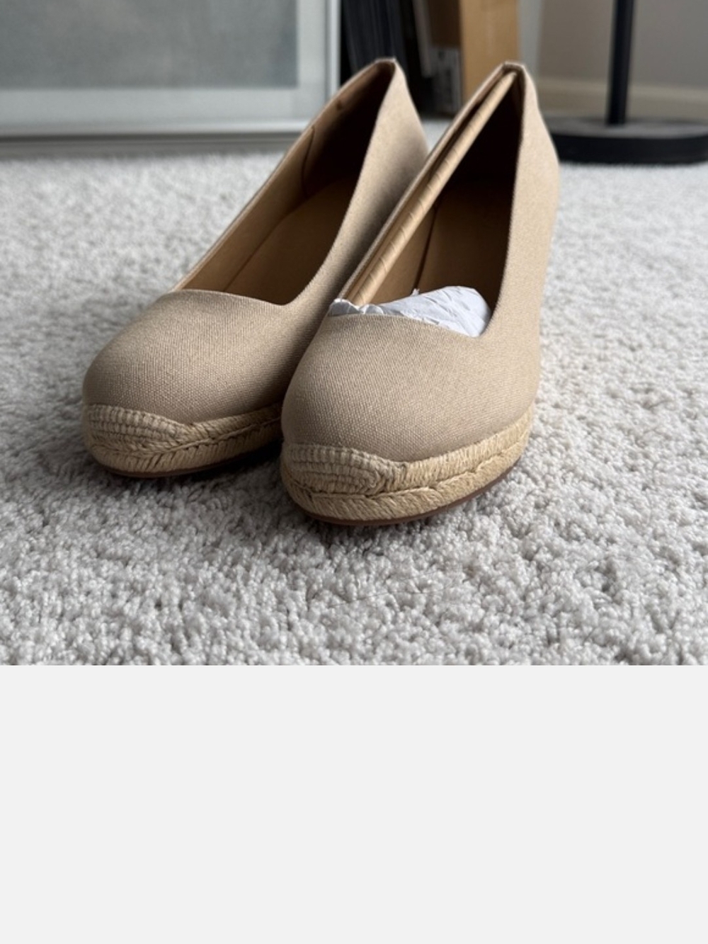 J. CREW Women's Beige Espadrille Wedge Pumps